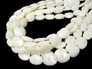 [Video] Mother of Pearl MOP White Oval 18x13mm 1strand beads (aprx.15inch/36cm)