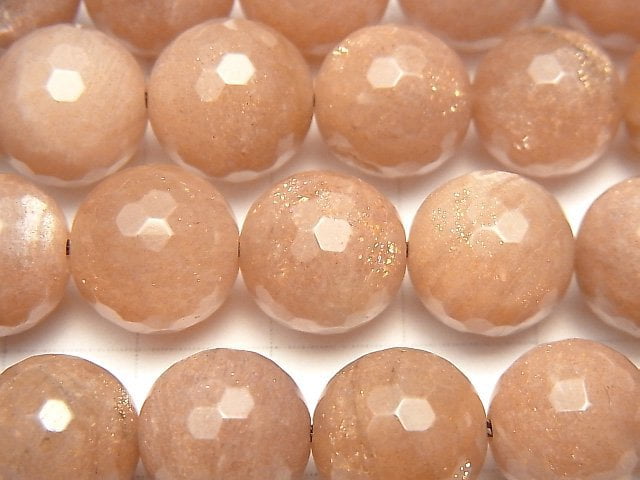 [Video] Orange Moonstone AA++ 128 Faceted Round 12 mm 1/4 or 1strand beads (aprx.15 inch / 36 cm)