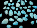 Arizona Sleeping Beauty Turquoise AAA - Undrilled Pear shape Rose Cut 10pcs