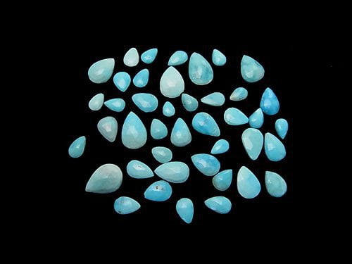 Arizona Sleeping Beauty Turquoise AAA - Undrilled Pear shape Rose Cut 10pcs