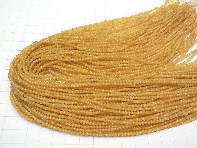 1strand $3.79! Yellow Jade Round 2mm 1strand beads (aprx.15inch / 38cm)