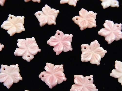 Carving, Flower, Mother of Pearl (Shell Beads) Pearl & Shell Beads