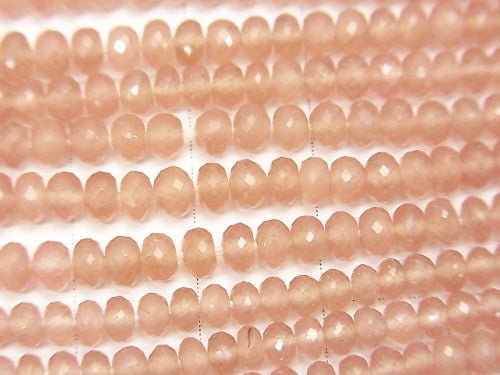 [Video] MicroCut High Quality Peru Rhodochrosite AAA Faceted Button Roundel 1/4 or 1strand beads (aprx.15inch / 38cm)