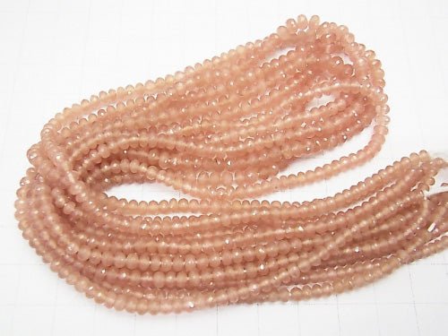 [Video] MicroCut High Quality Peru Rhodochrosite AAA Faceted Button Roundel 1/4 or 1strand beads (aprx.15inch / 38cm)