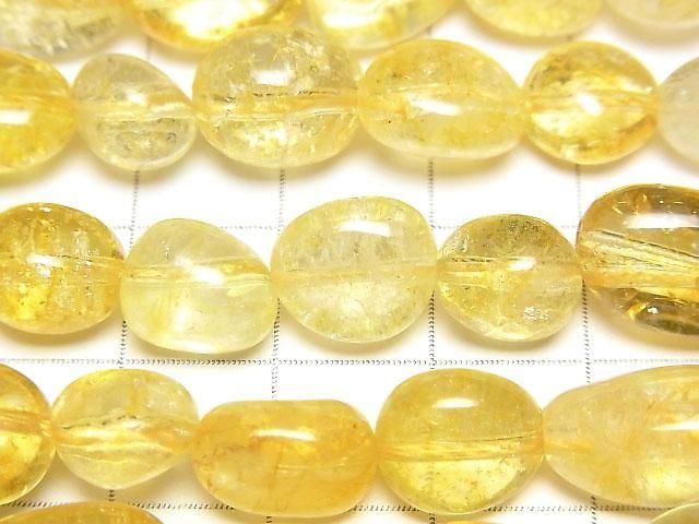 [Video] Yellow color Cracked Crystal Nugget 1strand beads (aprx.15inch/37cm)