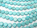 1strand $5.79! Magnesite Turquoise  Coin 10x10x5mm 1strand beads (aprx.15inch/37cm)
