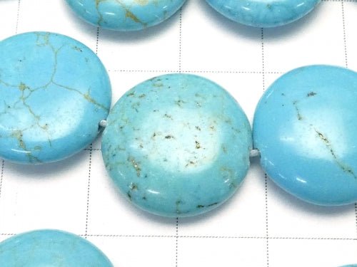 1strand $6.79! Magnesite Turquoise  Coin 16x16x5mm 1strand beads (aprx.15inch/37cm)