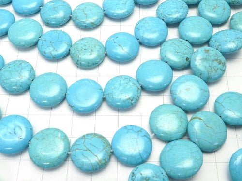 1strand $6.79! Magnesite Turquoise  Coin 16x16x5mm 1strand beads (aprx.15inch/37cm)