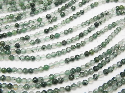 1strand $3.79! Moss Agate  Round 3mm 1strand beads (aprx.15inch/38cm)