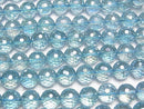 [Video] Aqua Aura Crystal Quartz 128Faceted Round 12mm 1/4 or 1strand beads (aprx.15inch / 38cm)