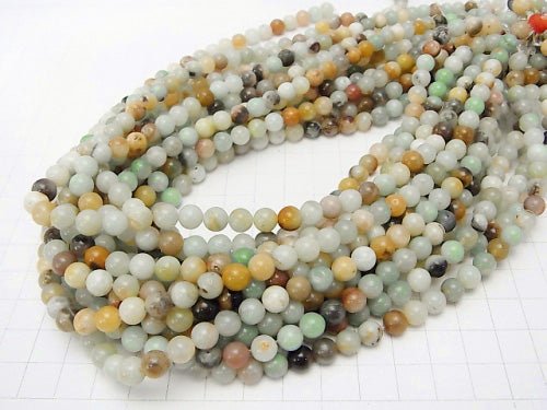 [Video] Mix Amazonite Round 6mm 1strand beads (aprx.15inch / 37cm)