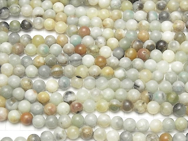 1strand $4.79! Mix Amazonite Round 8mm 1strand (aprx.15inch / 36cm)