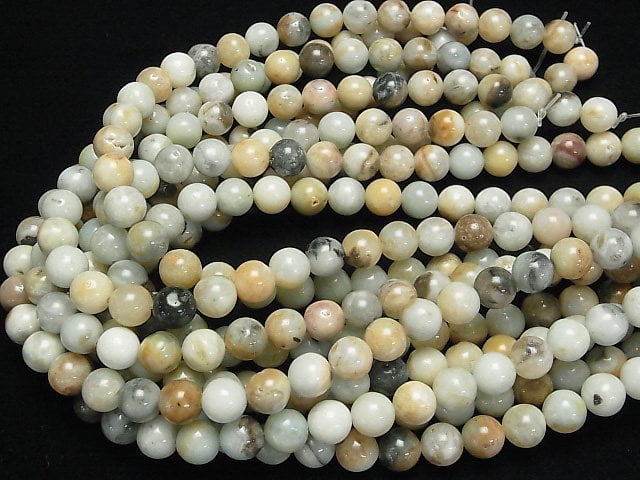[Video] Mix Amazonite Round 10mm 1strand beads (aprx.15inch / 36cm)