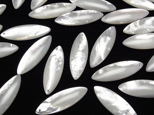 [Video]High Quality White Shell AAA Marquise 30x10mm 1pc