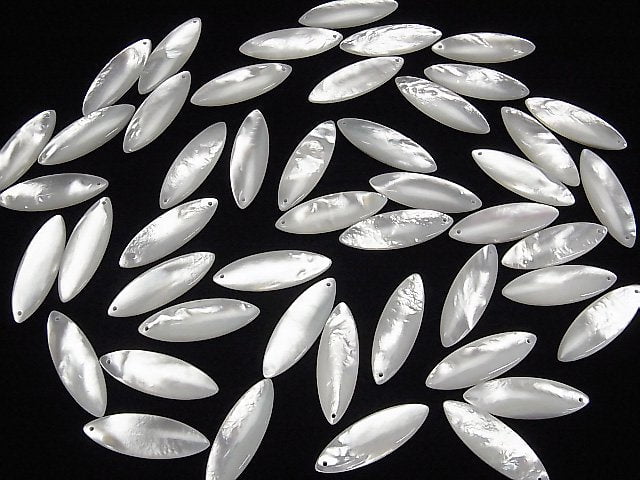 [Video]High Quality White Shell AAA Marquise 30x10mm 1pc