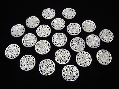 1pc $4.79! High Quality White Shell Watermark Coin 18x18x1.5 1pc