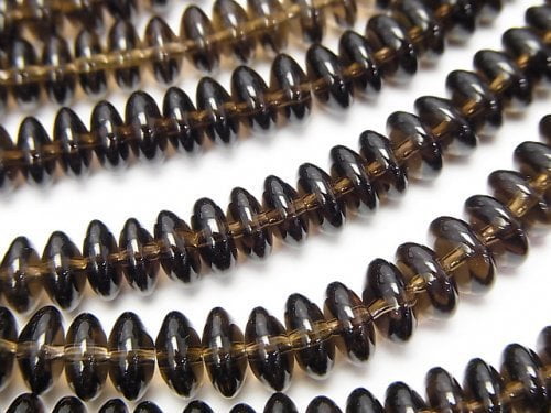 Roundel, Smoky Quartz Gemstone Beads