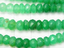 [Video] Chrysoprase AAA--AA++ Faceted Button Rondelle  half or 1strand beads (aprx.14inch/34cm)