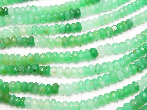 [Video] Chrysoprase AAA--AA++ Faceted Button Roundel  half or 1strand beads (aprx.14inch/34cm)