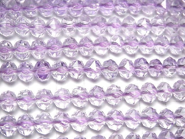 High Quality! Pink Amethyst AAA Star Faceted Button Roundel 8x8x6mm 1/4 or 1strand beads (aprx.15inch/38cm)