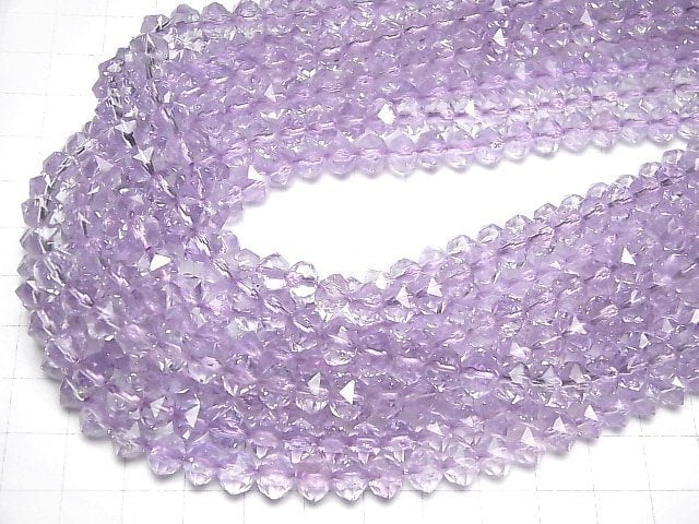 High Quality! Pink Amethyst AAA Star Faceted Button Roundel 8x8x6mm 1/4 or 1strand beads (aprx.15inch/38cm)