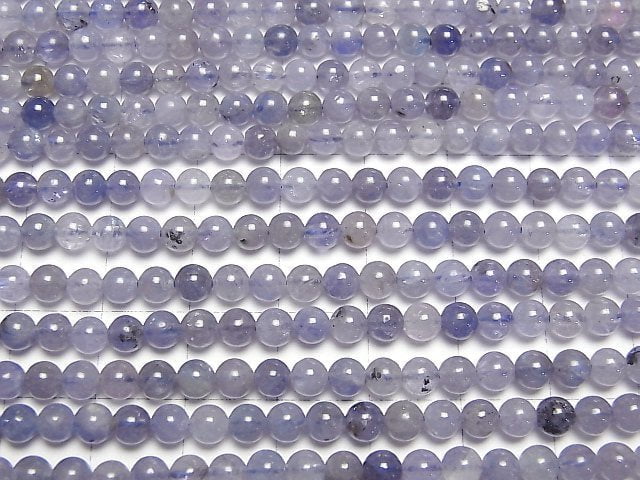 [Video]Tanzanite AA+ Round 4mm half or 1strand beads (aprx.15inch/37cm)