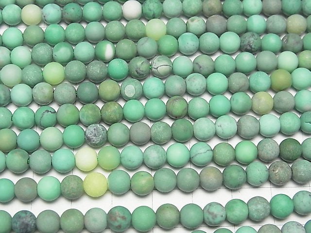 1strand $9.79! Frost natural color green Chalcedony Round 6mm 1strand beads (aprx.15inch / 37cm)