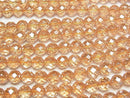 [Video] Golden Aura Crystal Quartz  64Faceted Round 8mm half or 1strand beads (aprx.16inch/39cm)