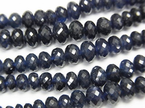 Roundel, Sapphire Gemstone Beads