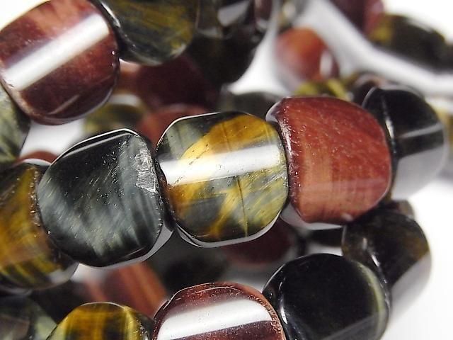 [Video] Tiger's Eye 3-Color Mix AA++ Oval 16x14x6mm Bracelet