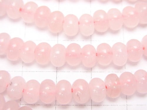 1strand $8.79! Rose Quartz AA++ Roundel 6x6x4mm 1strand beads (aprx.15inch/37cm)