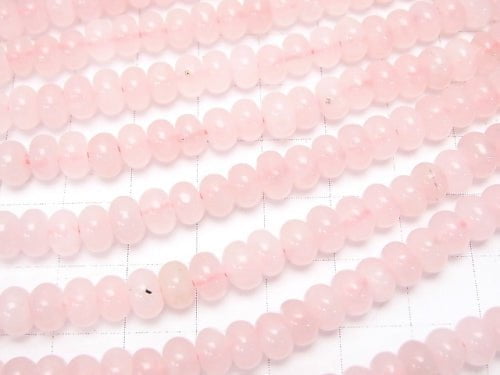 1strand $8.79! Rose Quartz AA++ Roundel 6x6x4mm 1strand beads (aprx.15inch/37cm)