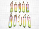 [Video] Crystal AA++ Point Pendant, Pink-Green AB Coating, 1pc
