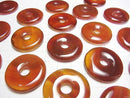 [Video] Carnelian AAA Coin (Donut) 30x30mm 2pcs
