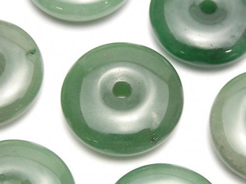 [Video] Green Aventurine Coin (Donut) 30 x 30 x 5 mm 3 pcs