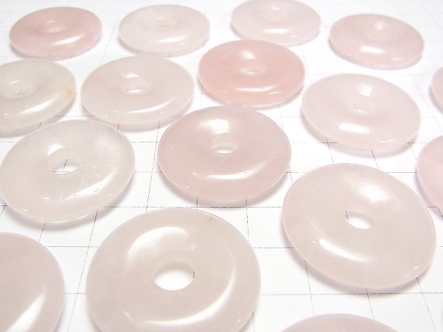 [Video] Rose Quartz AA ++ Coin (Donut) 30 x 30 x 5 mm 1 pc