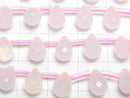 [Video]Rose Quartz AA+ Faceted Drop 9x6x6mm half or 1strand beads (aprx.15inch/38cm)
