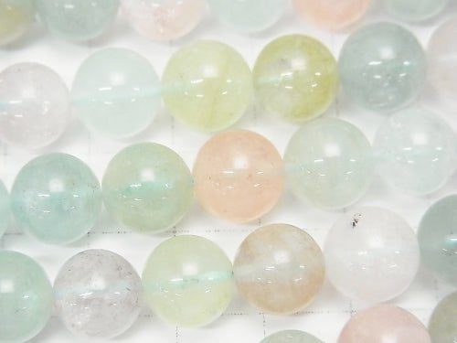 High Quality Beryl Mix (Multi Color Aquamarine) AAA Round 10 mm 1/4 or 1strand beads (aprx.15 inch / 37 cm)