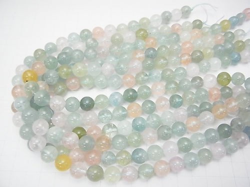 High Quality Beryl Mix (Multi Color Aquamarine) AAA Round 10 mm 1/4 or 1strand beads (aprx.15 inch / 37 cm)