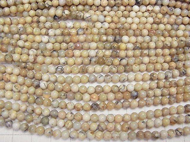 1strand $6.79! African Opal  Round 4mm 1strand beads (aprx.15inch/38cm)