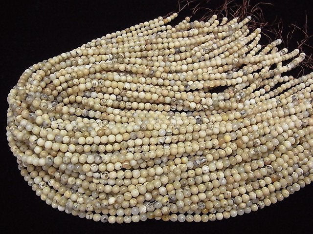 1strand $6.79! African Opal  Round 4mm 1strand beads (aprx.15inch/38cm)