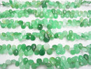 Chrysoprase AA++-AA+ Pear shape  Faceted Briolette  half or 1strand beads (aprx.7inch/18cm)