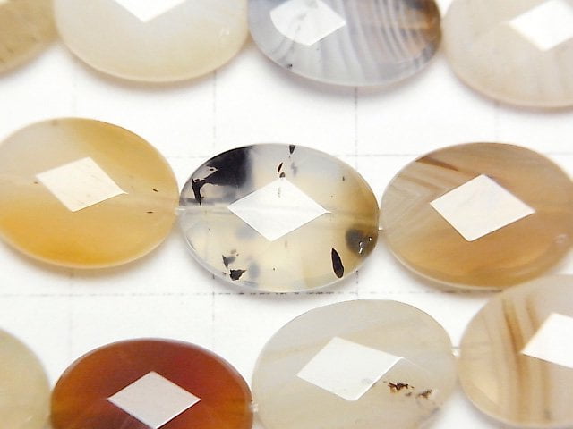 [Video]Montana Moss Agate AA++ Faceted Oval 14x10x5mm half or 1strand beads (aprx.14inch/35cm)