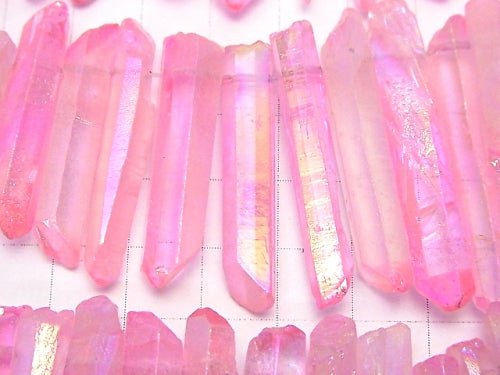[Video] 1strand $11.79! Crystal Natural Point Cut AB Coating Pastel Pink 1strand beads (aprx.15inch / 38cm)