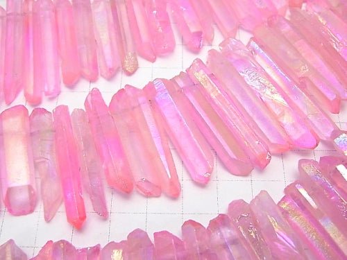 [Video] 1strand $11.79! Crystal Natural Point Cut AB Coating Pastel Pink 1strand beads (aprx.15inch / 38cm)