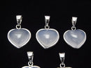 [Video] Natural color blue Chalcedony AAA Heart Pendant 14 x 14 x 7 mm Silver 925