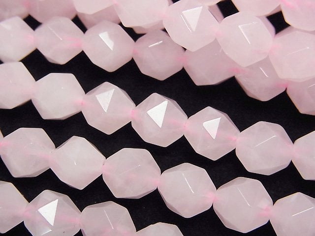 Faceted Round, Rose Quartz Gemstone Beads