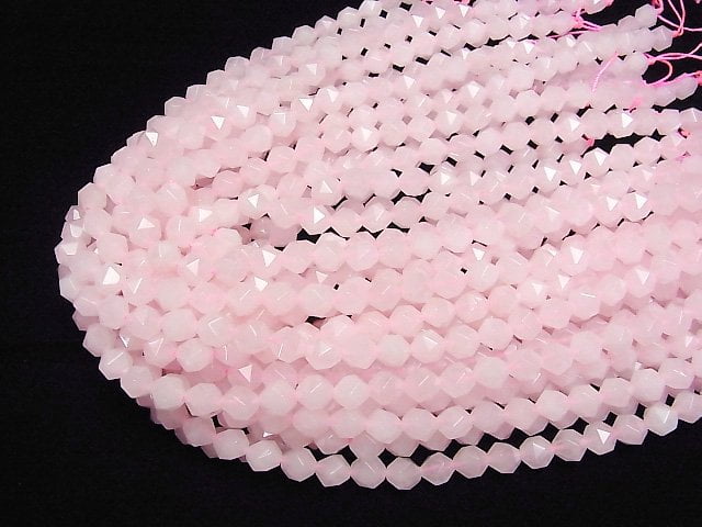 [Video] Rose Quartz AA+ Faceted Round 8mm  1strand beads (aprx.15inch/37cm)