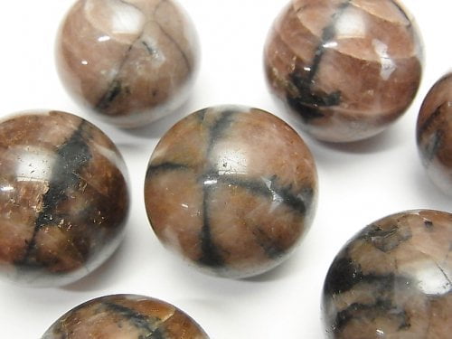 High Quality Chiastolite Sphere ,Round 30mm 1pc