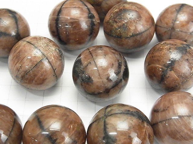 High Quality Chiastolite Sphere ,Round 30mm 1pc